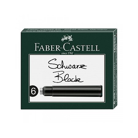 Faber-Castell Ink Cartridges (6 pcs) - Black