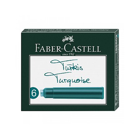 Faber-Castell Ink Cartridges (6 pcs) - Turquoise