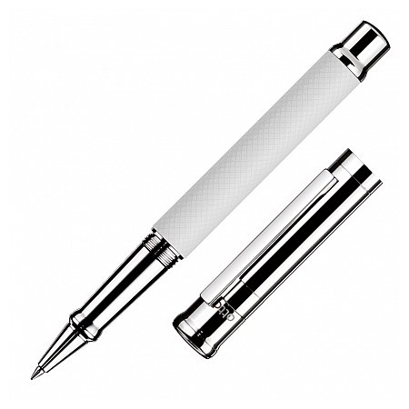 Otto Hutt Design 04 Guilloche Square White - Rollerball