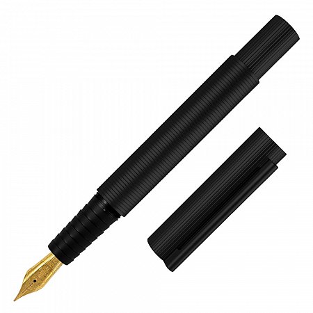 Otto Hutt Design 08 Piston Filler 18K Gold Nib Black - Fountain [M]