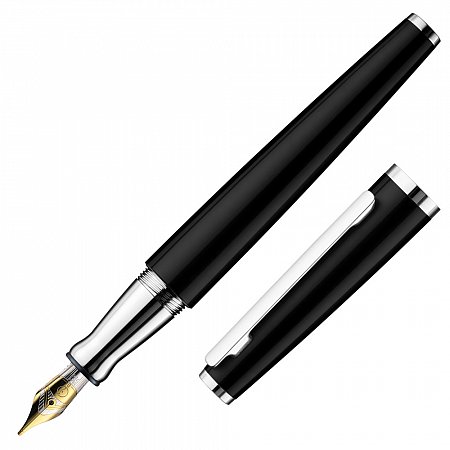 Otto Hutt Design 06 Shiny Lacquer Black 18K Gold Nib - Fountain [M]