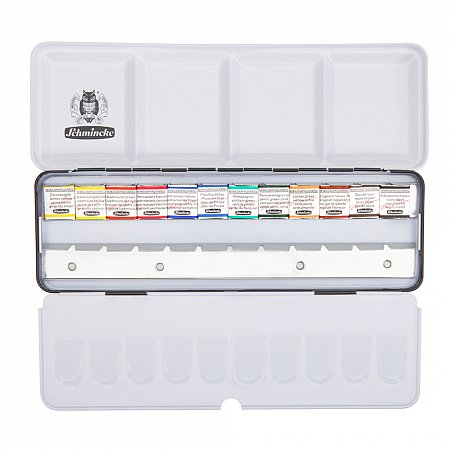 Horadam Aquarell, metal set - 12 x 1/2 pans + space 12 x 1/2 pans