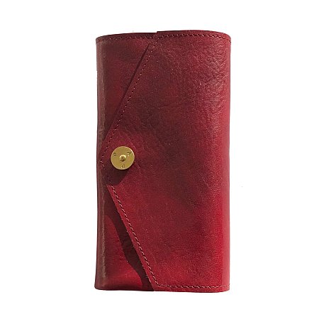 P.A.P Sweden Pluto Leather Pen Roll for 6 Pens - Red