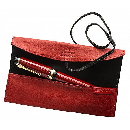 Pilot Urushi Leather Pen Case - Red