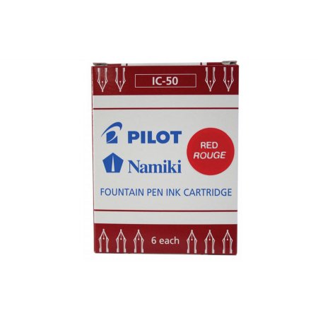 Pilot Fountain Ink Cartridges IC-50 (6 pcs) - Red