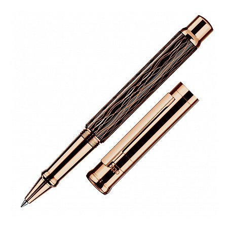 Otto Hutt Design 04 Rose Gold Wave Black - Rollerball