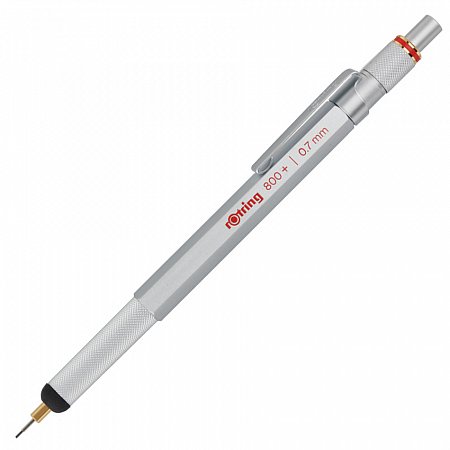 Rotring 800+ Silver Mechanical Pencil + Stylus - 0.7mm