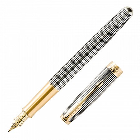 Parker Sonnet Chiselled Silver - Fountain [F] 