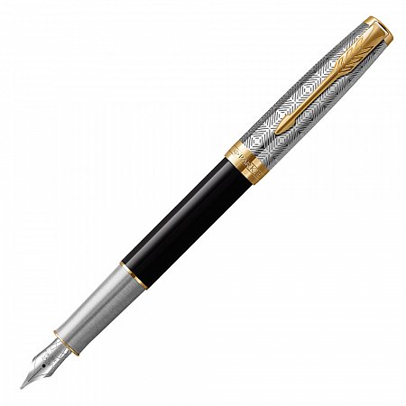 Parker Sonnet Metal Black 18K Gold Nib - Fountain [M]