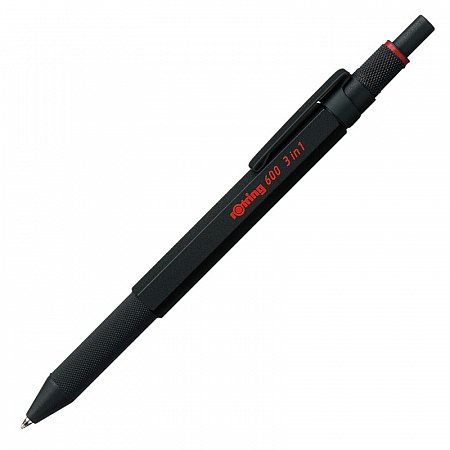 Rotring 600 Black Multipen 3 in 1 Ballpoint/Pencil 0.5mm