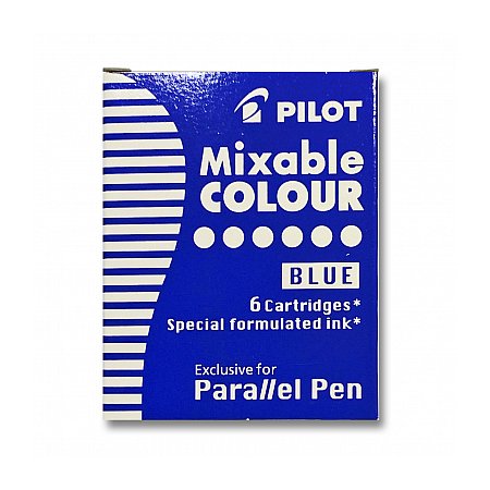 Pilot Parallel Pen Ink Cartridges (6 pcs) - Blue