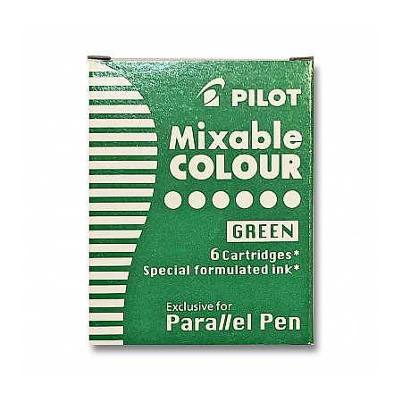 Pilot Parallel Pen Ink Cartridges (6 pcs) - Green