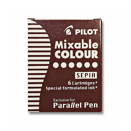 Pilot Parallel Pen Ink Cartridges (6 pcs) - Sepia