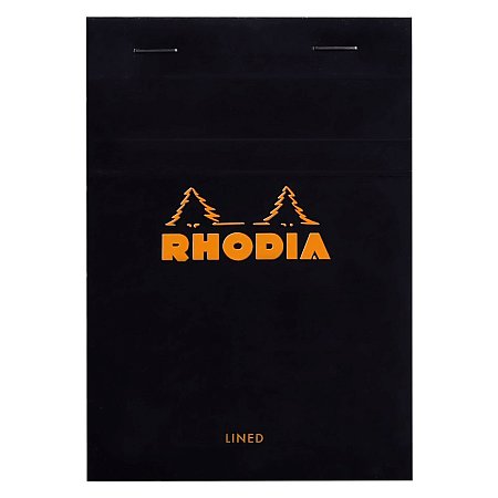 Rhodia Stapled Pad Black N°13 A6 (10,5x14,8cm) - Lined