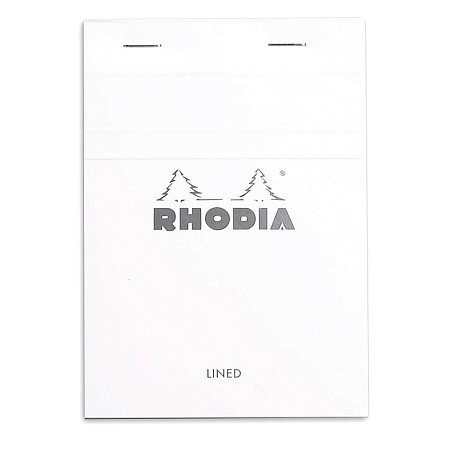 Rhodia Stapled Pad White N°13 A6 (10,5x14,8cm) - Lined