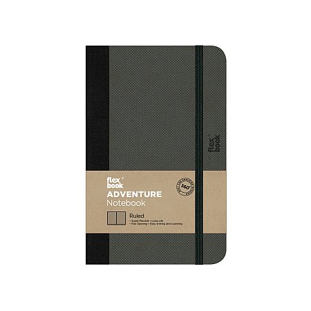 Flexbook Adventure Notebook Ruled 9x14cm - Off-Black