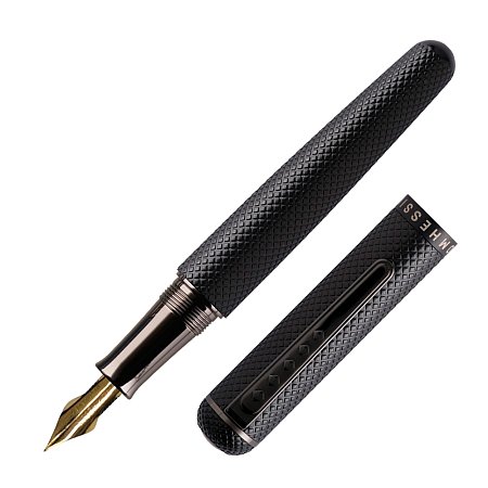 Tom Hessin Charles 1870 Gherkin All Black Gold Plated Nib - Fountain [UEF]