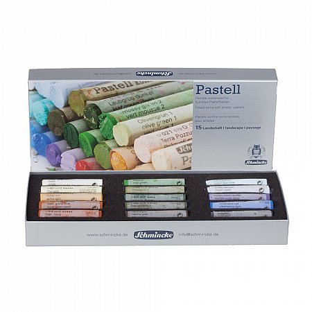 Schmincke Pastels cardboard set 15 pastels landscape