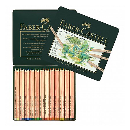 Faber-Castell PITT Pastel Pencil - Metal tin 24 colours