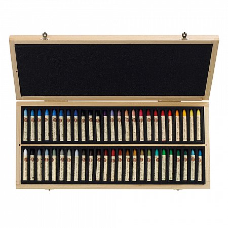 Sennelier Oil Pastels 5ml Universal 50-set - Wooden box 