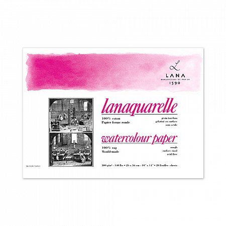 Lanaquarelle 300g 20 sheets Grain Torchon (rough) - 23x31cm